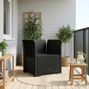 Fotoliu cu 1 Loc Aspect Rattan PP Antracit