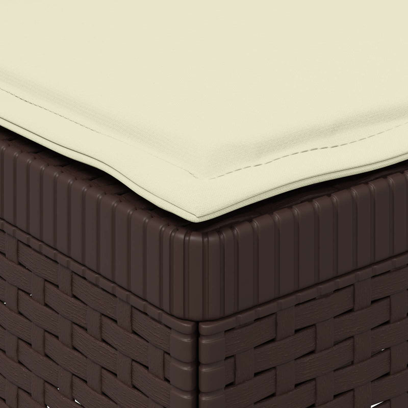 Sofa de grădină cu 3 locuri, cu perne, aspect de rattan PP