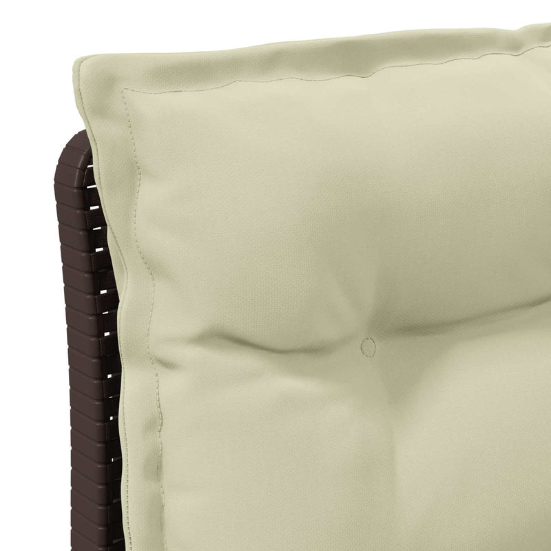 Sofa de grădină cu 3 locuri, cu perne, aspect de rattan PP