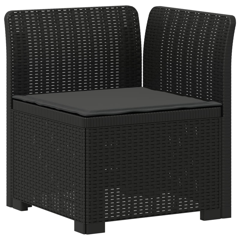 Canapea de Grădină cu 2 Locuri cu Perne Aspect Rattan PP