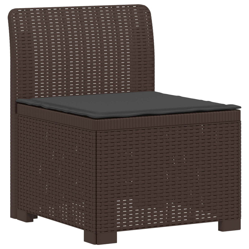Sofa de grădină cu 3 locuri, cu perne, aspect de rattan PP Maro