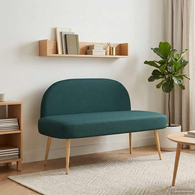 Bancă tapițată cu spătar Verde închis 110 x 60 x 76 cm