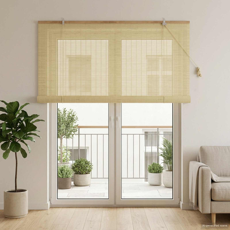 Rulou textil natural 130 x 220 cm Bambus