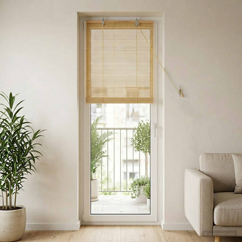 Rulou textil natural 50 x 220 cm Bambus
