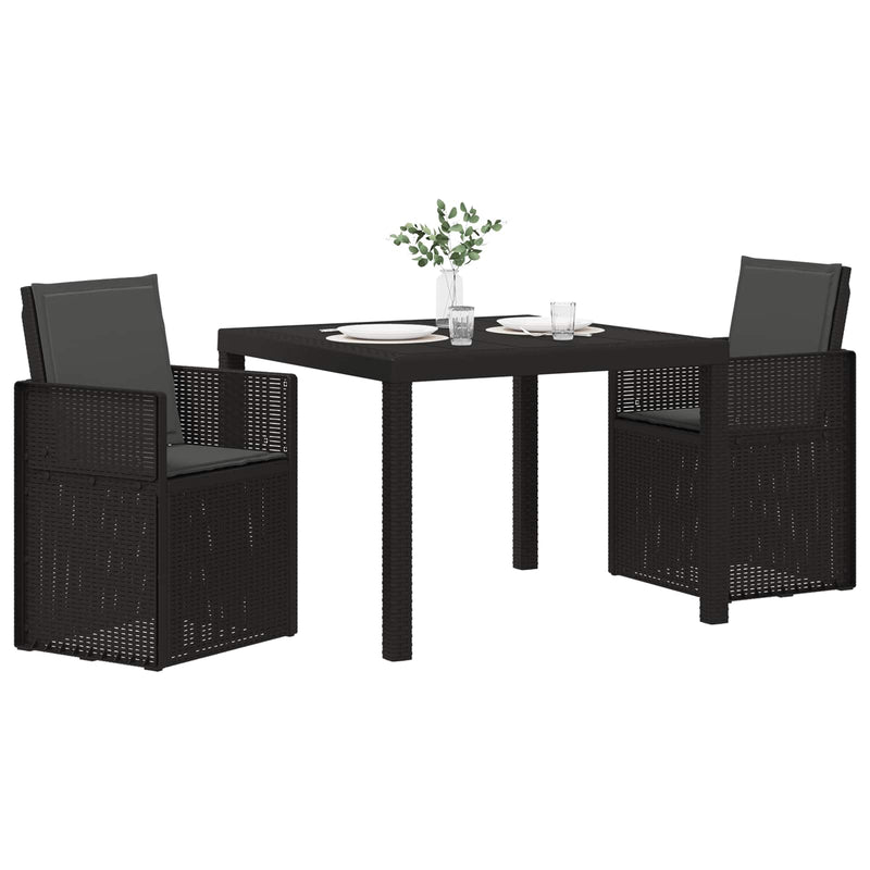 Set de masă pentru grădină 3 buc. Antracit PP