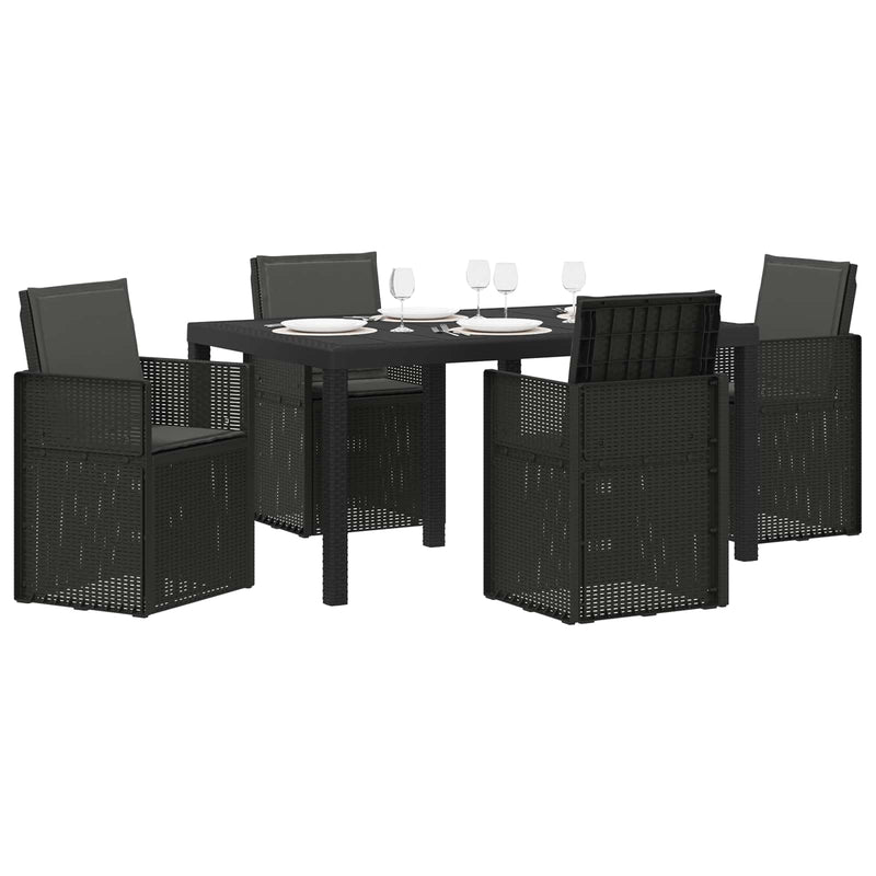 Set de masă pentru grădină 5 buc. Antracit PP