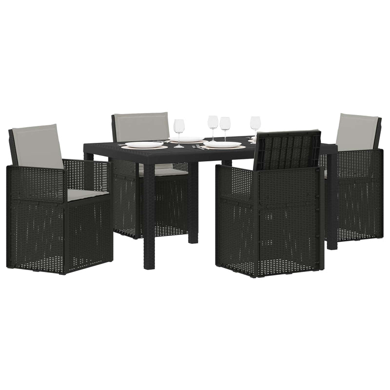 Set de masă pentru grădină 5 buc. Antracit, Gri deschis PP