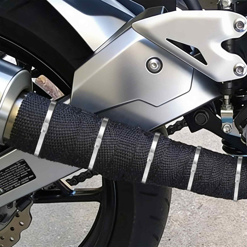 Legătură pentru cablu 50 buc. 4,6 x 200 mm Argintiu