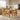 Set de dining 5 buc. Bej Lemn de stejar masiv