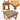 Set de dining 9 buc. Gri Lemn de stejar masiv