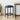 Scaun de bar albastru 40 x 32 x 74 cm Lemn prelucrat
