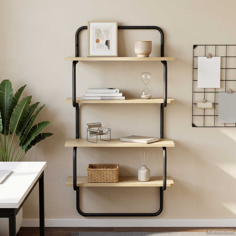 Raft de perete cu 4 niveluri Stejar Sonoma 40 x 24,5 x 104 cm