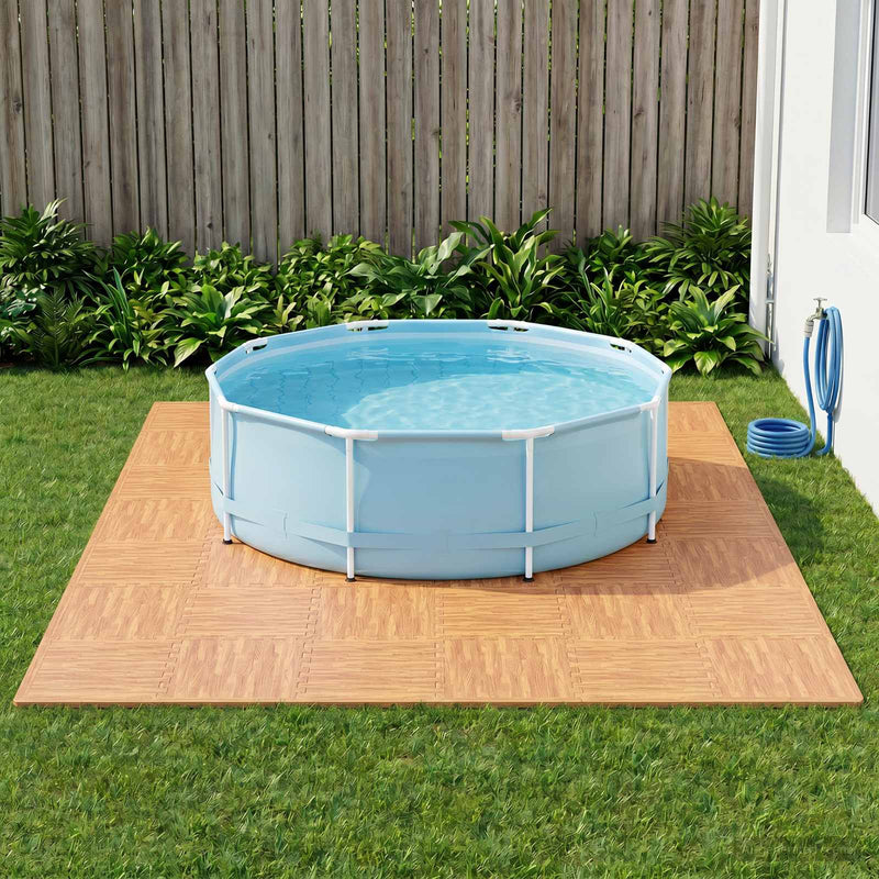 Covor de bazin pentru piscină 40 buc. lemn 14,4 m² Spumă EVA