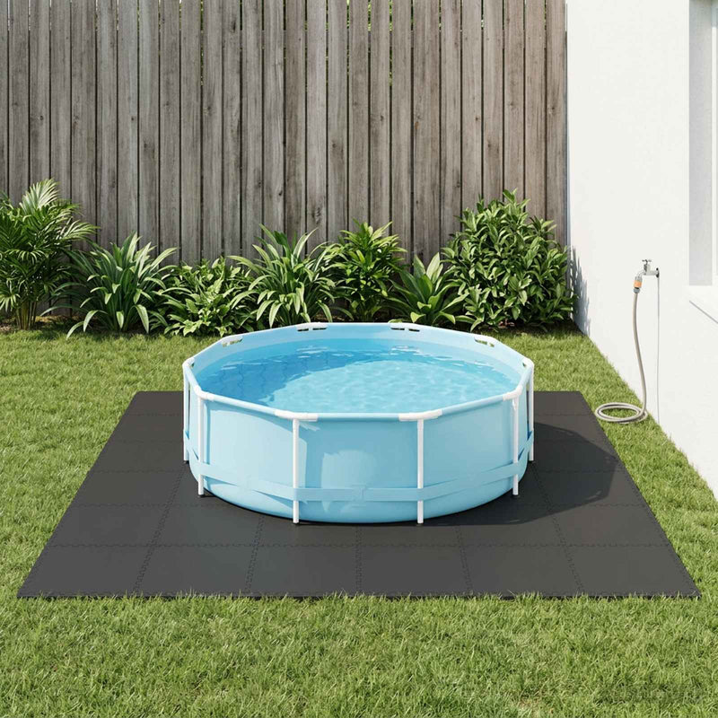 Covor de bazin pentru piscină 12 buc. Negru 4,32 m² Spumă EVA
