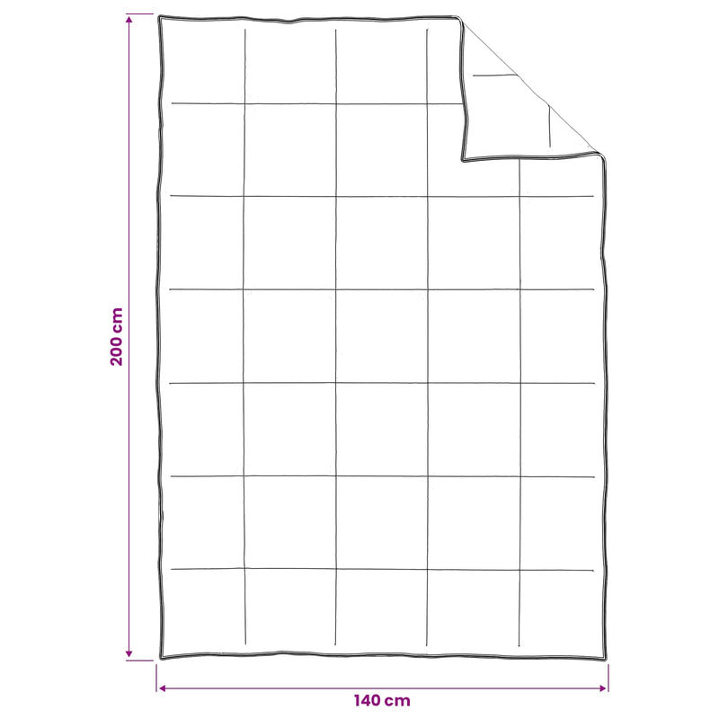 Set Pernă și Cuvertură 2 buc. 140 x 200 cm Vară 1000 g/buc Alb