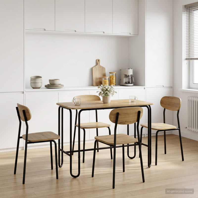 Masă de dining 100 x 50 x 75 cm Lemn prelucrat Stejar Artizanal