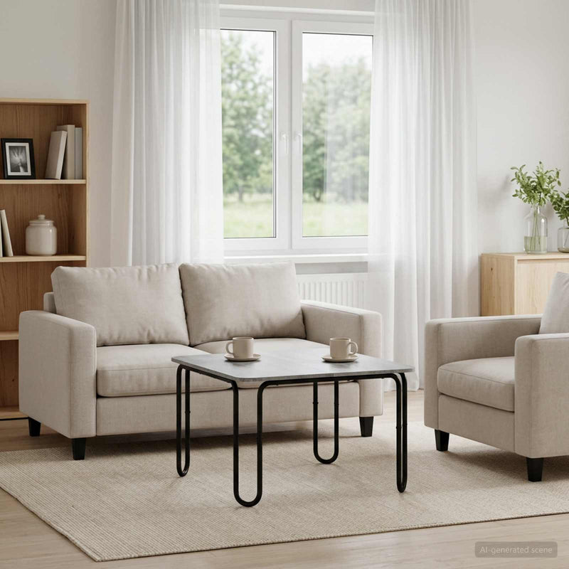 Masă de cafea Sonoma gri 79,5 x 79,5 x 45 cm Lemn prelucrat