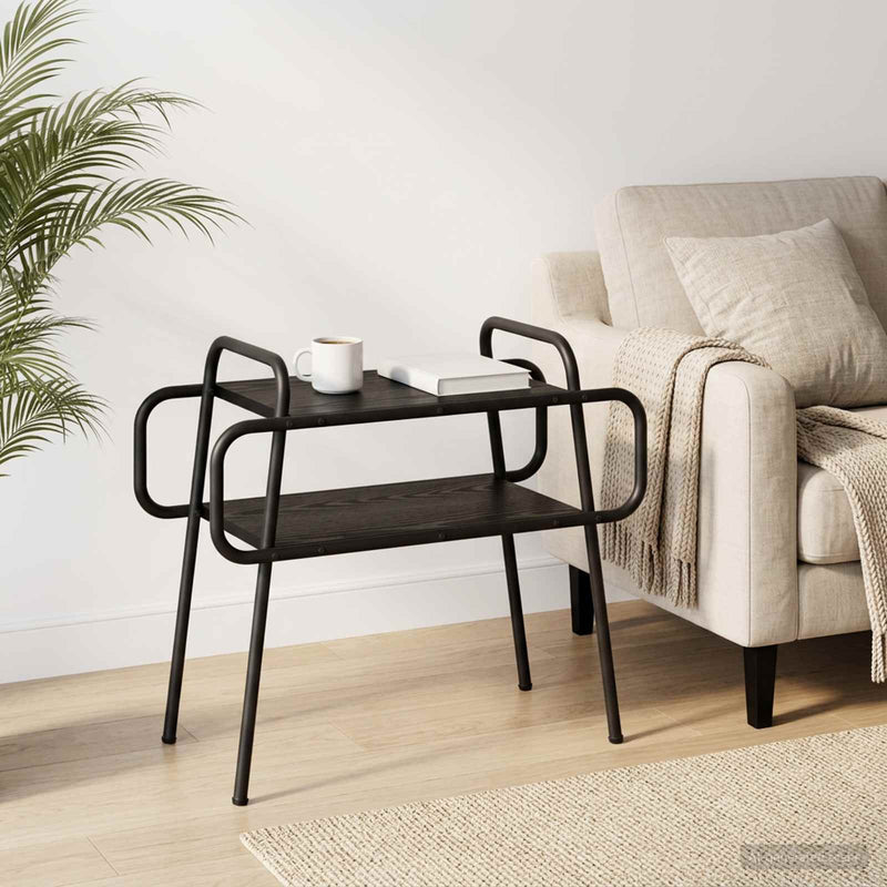 Masă de cafea Stejar Negru 60 x 30 x 51 cm Lemn prelucrat