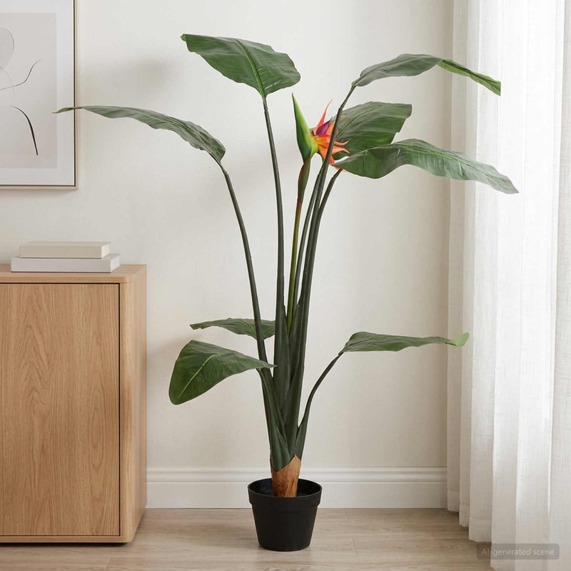 Plantă Artificială Strelitzia Verde 70 x 18 x 155 cm