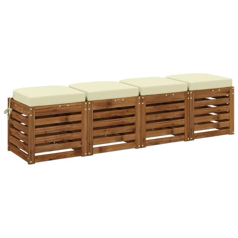 Set de perne de 4 piese SOEST 4 pcs 100% Polyester Crem