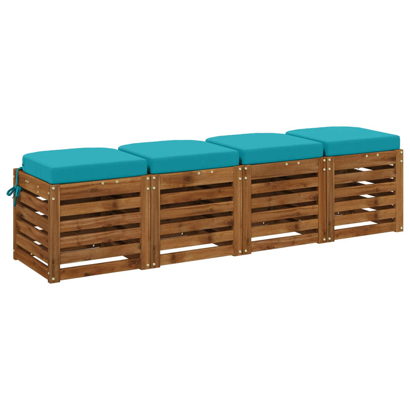 Set de perne de 4 piese SOEST 4 pcs 100% Polyester Turcoaz