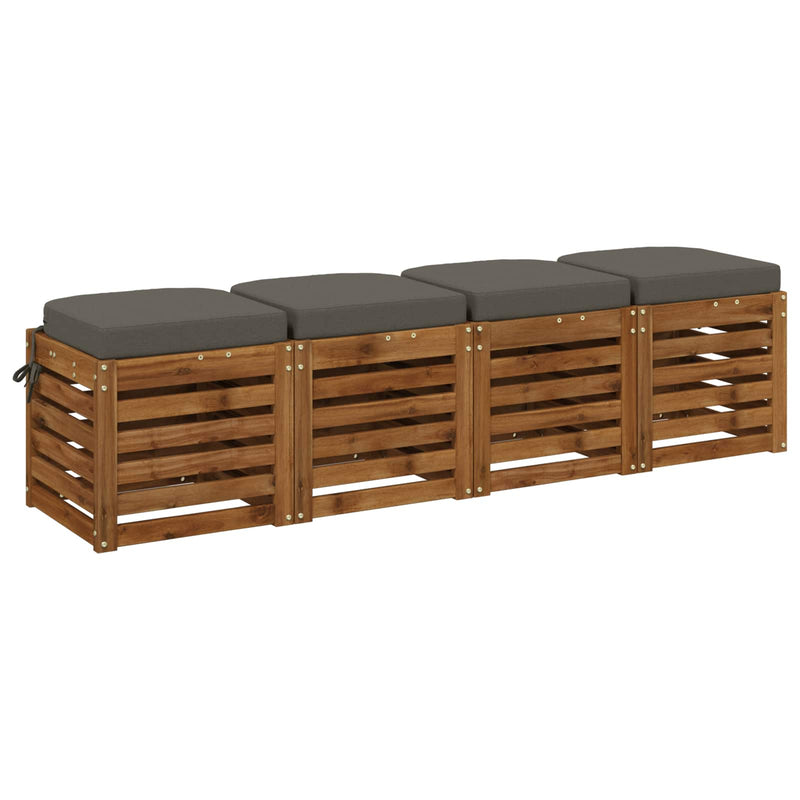 Set de perne de 4 piese SOEST 4 pcs 100% Polyester Gri