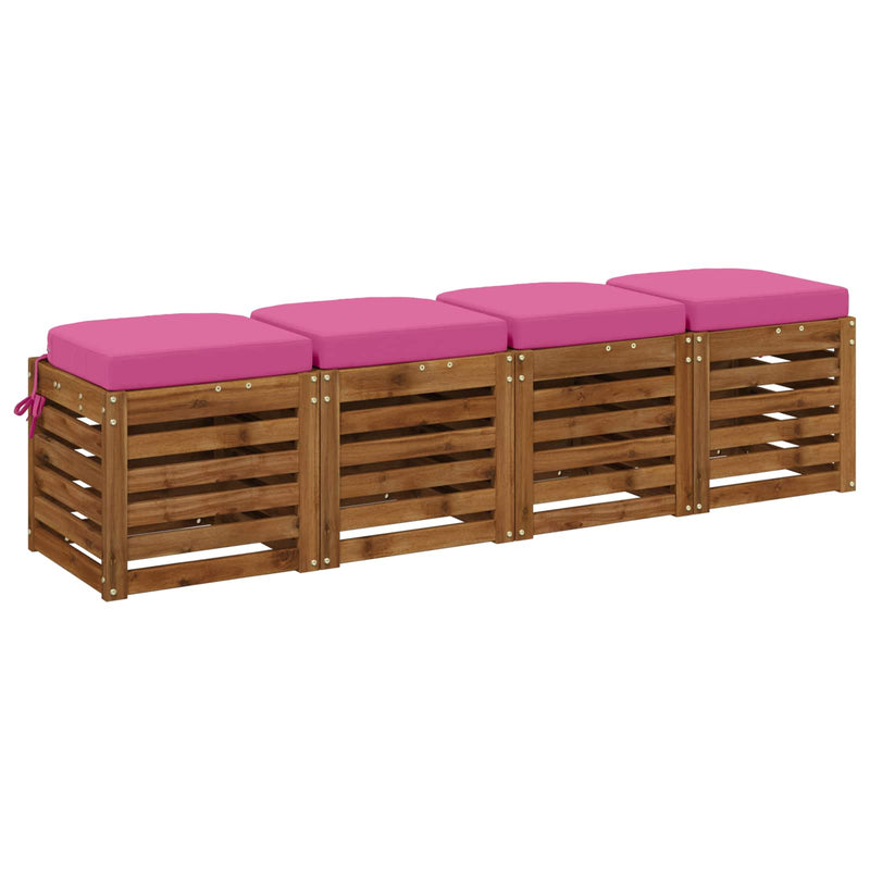 Set de perne de 4 piese SOEST 4 pcs 100% Polyester Roz
