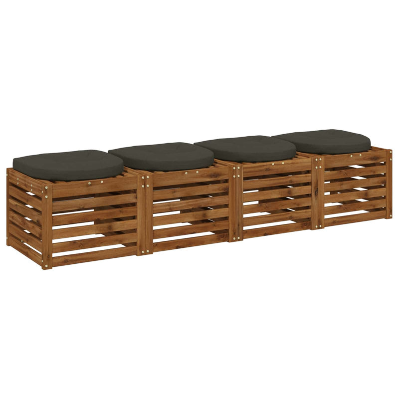 Perne pentru șezut cu 4 piese 4 buc. 100% Polyester Antracit