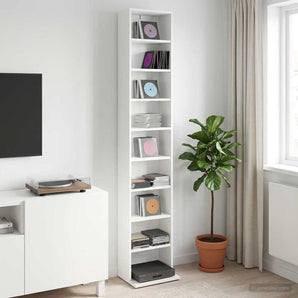 Dulap pentru CD-uri Alb 33 x 23,5 x 175 cm Lemn prelucrat