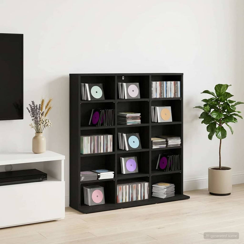 Dulap pentru CD-uri Stejar Negru 96 x 23,5 x 97,5 cm