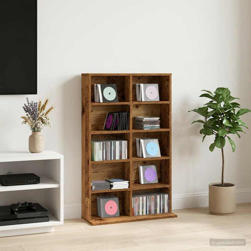 Dulap pentru CD-uri Lemn de stejar 65 x 23,5 x 97,5 cm