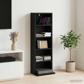 Dulap pentru CD-uri Stejar Negru 33 x 23,5 x 97,5 cm