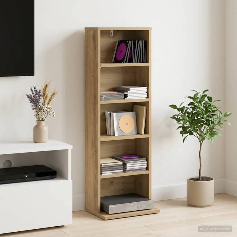 Dulap pentru CD-uri Stejar Artizanal 33 x 23,5 x 97,5 cm