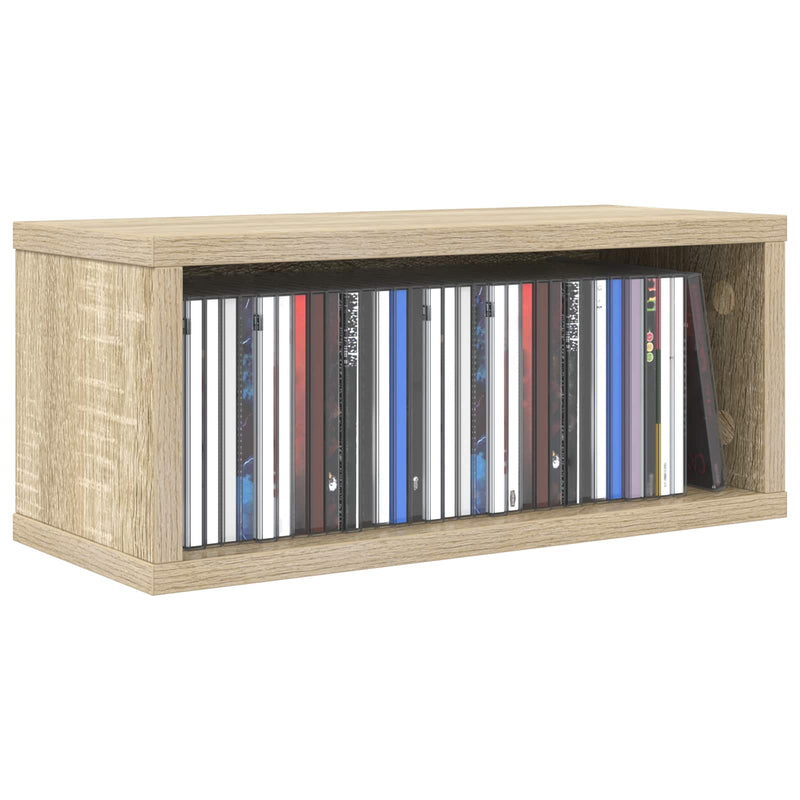 Raft pentru depozitarea CD-urilor Stejar Sonoma 40 x 17 x 17 cm
