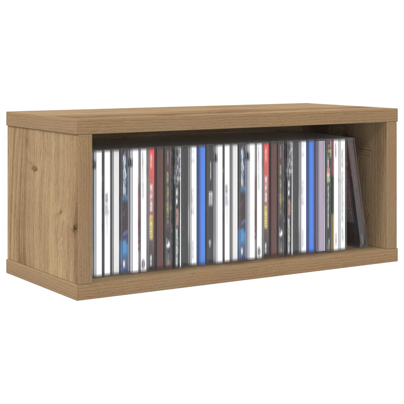 Raft pentru depozitarea CD-urilor 2 buc. Stejar Artizanal