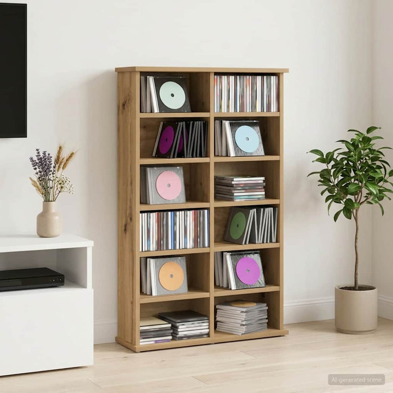Dulap pentru CD-uri Stejar Artizanal 60 x 17 x 92 cm