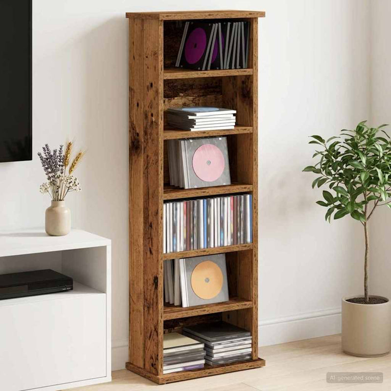 Dulap pentru CD-uri Lemn de stejar 60 x 17 x 92 cm