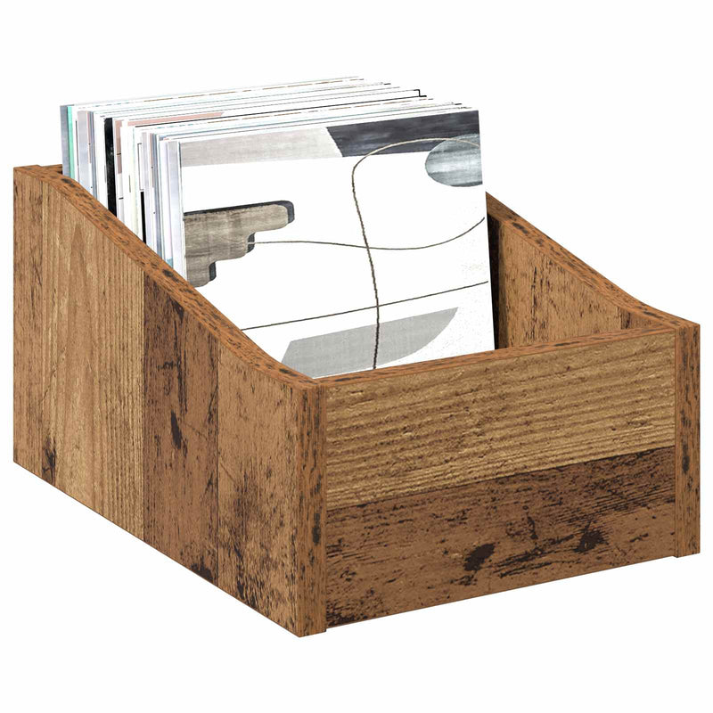 Cutie pentru LP-uri 2 buc. Lemn de stejar 23 x 33 x 16 cm
