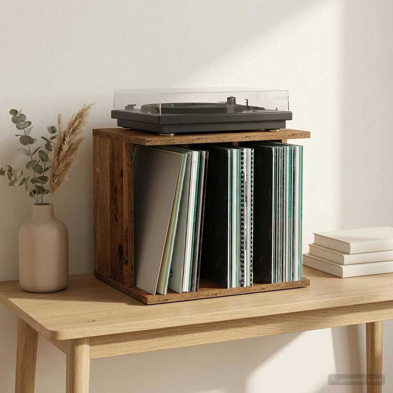 Depozitare Vinil Lemn de stejar 42 x 33 x 36 cm Lemn prelucrat