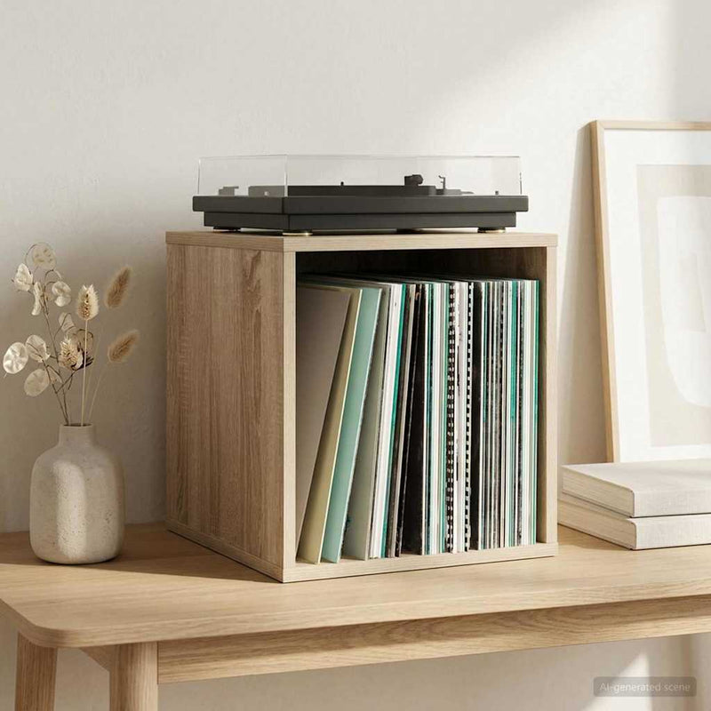Cutie pentru albume de vinil 2 buc. Stejar Sonoma