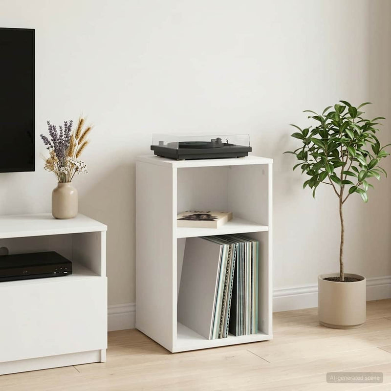 Dulap pentru discuri de vinil Alb 38 x 33 x 61 cm