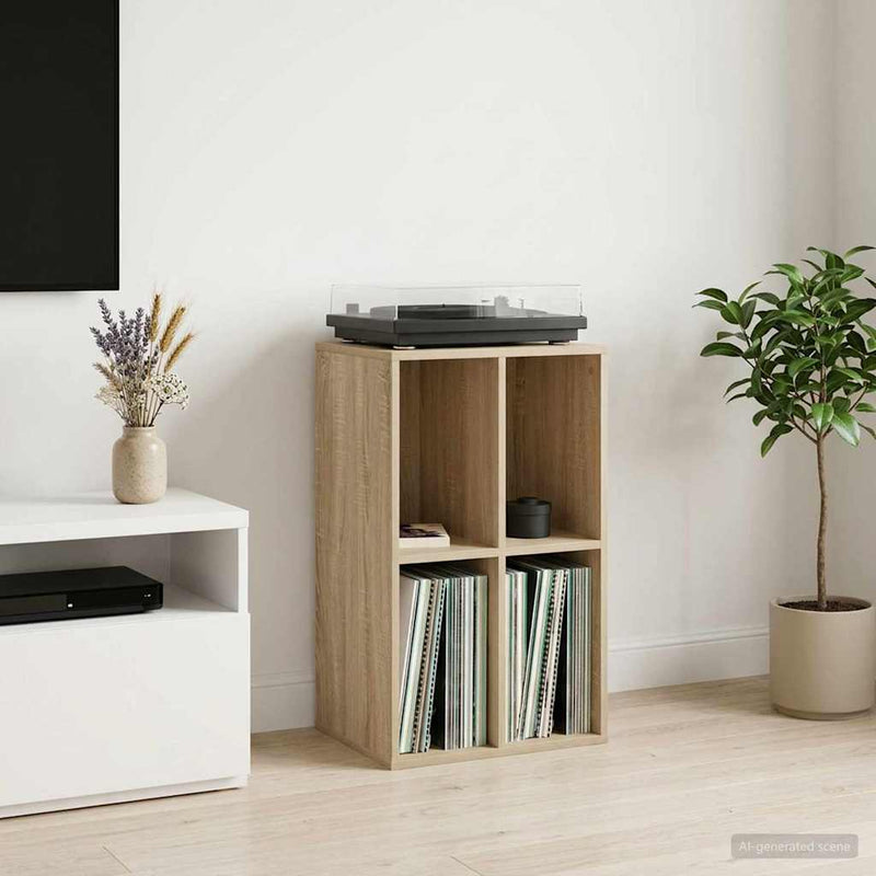 Dulap pentru discuri de vinil Stejar Sonoma Lemn prelucrat
