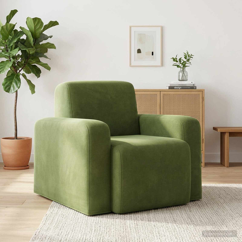 Fotoliu Verde deschis Catifea