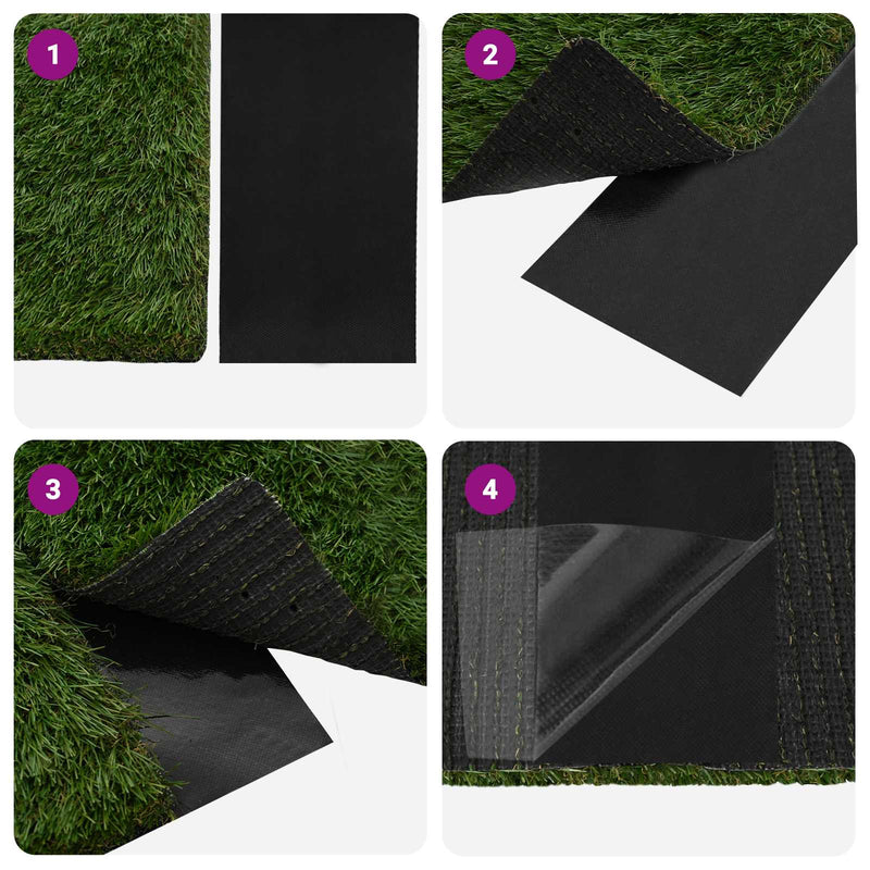 Bandă de iarbă artificială autoadezivă Negru 20 x 0,15 cm