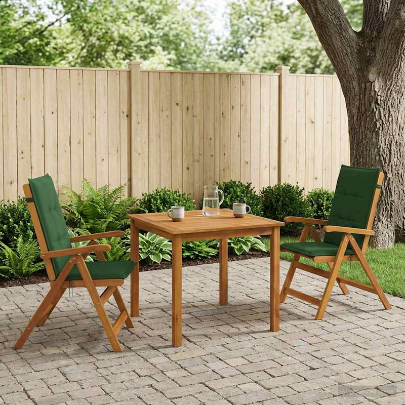 Set de dining pentru grădină, 3 piese natural