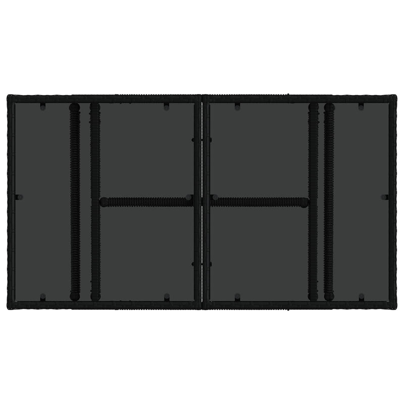 Set de canapele pentru grădină 12 buc. Negru și Alb crem