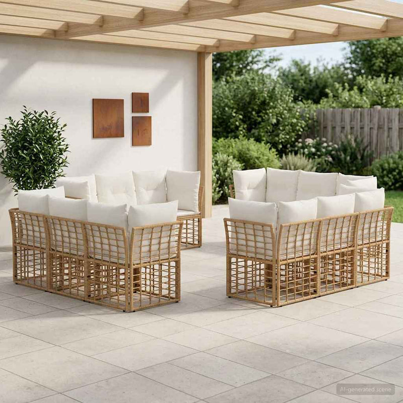 Set de canapele de exterior natural Poliester