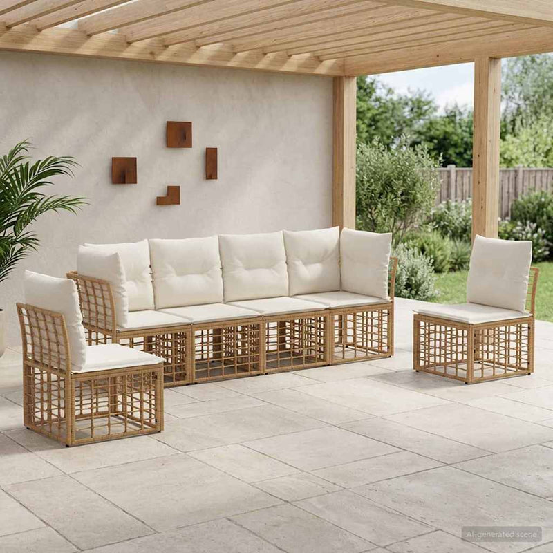 Set de canapele de exterior natural Poliester