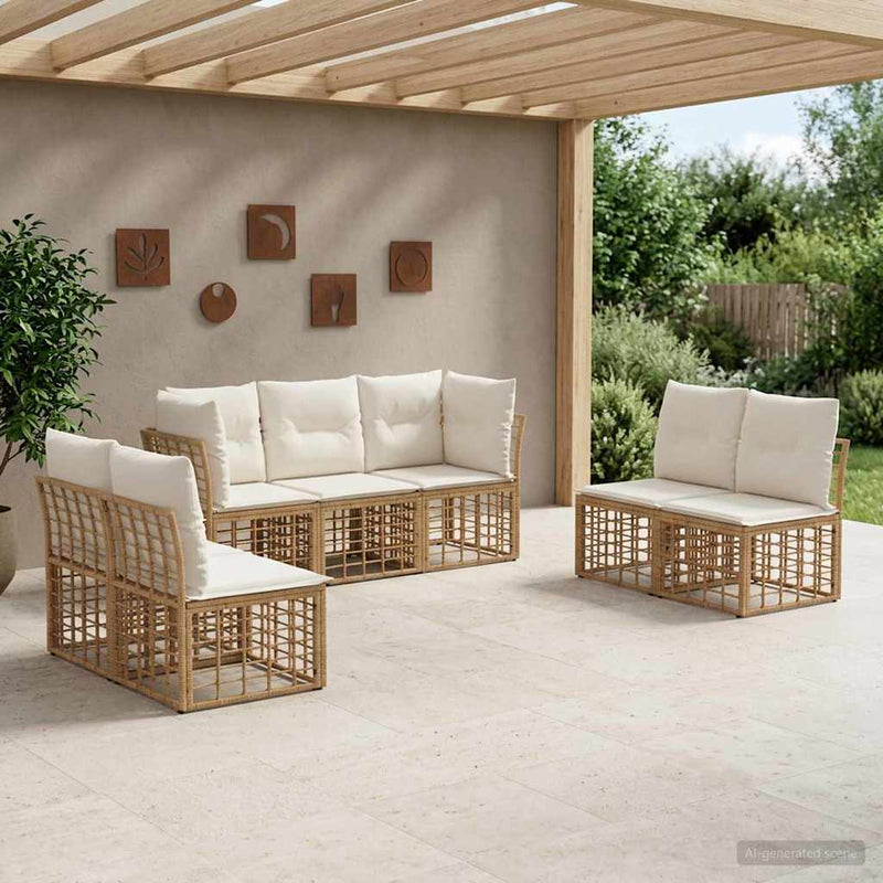 Set de canapele de exterior natural Poliester