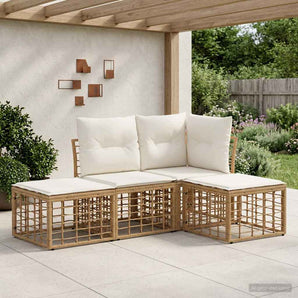 Set de canapele de exterior natural Poliester